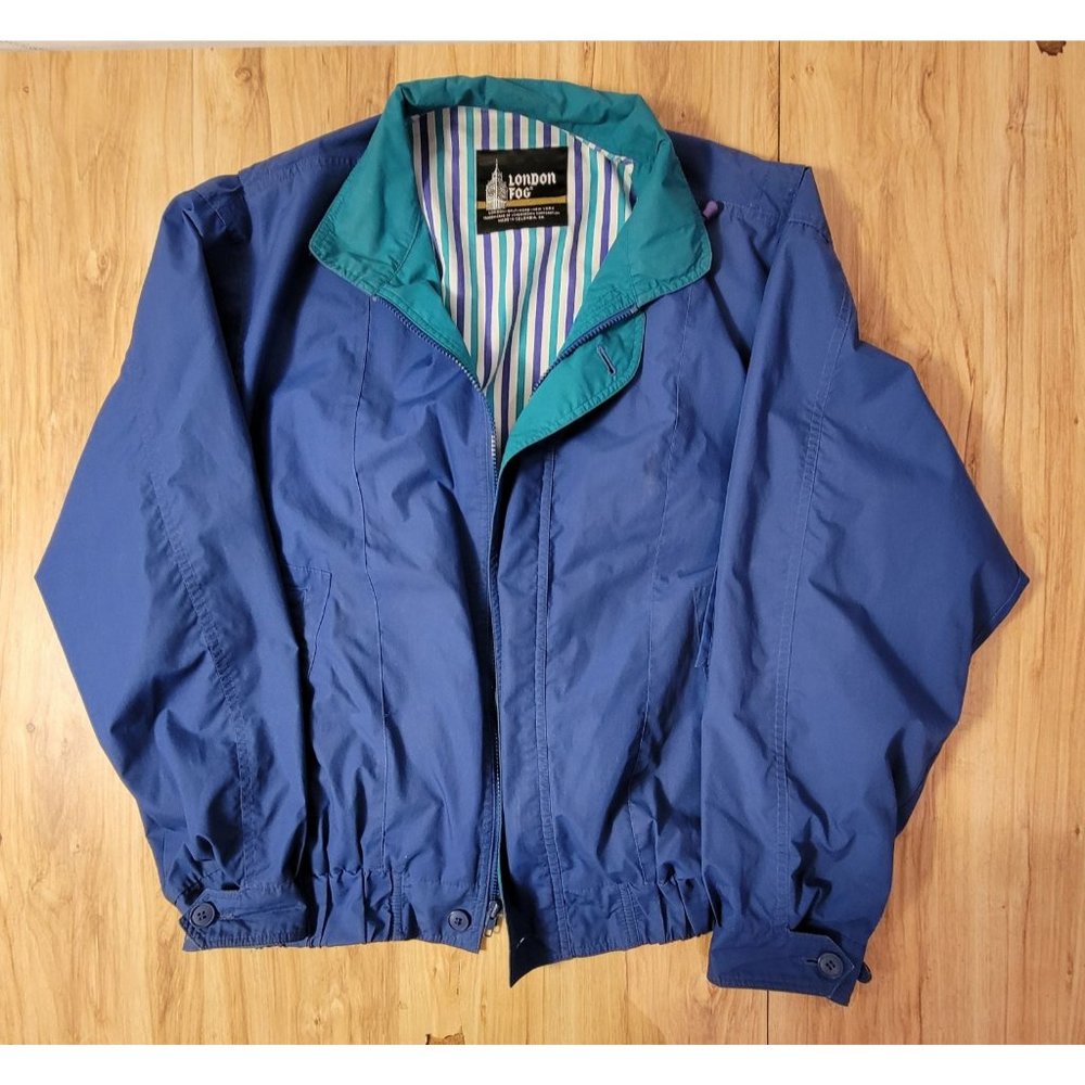 Vintage London Fog Windbreaker Striped L